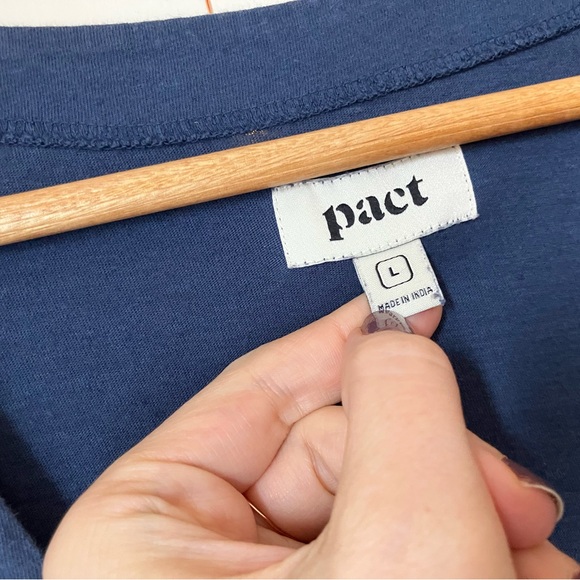 Pact French Navy The Portside Button-Front Dress | L - Picture 4 of 7